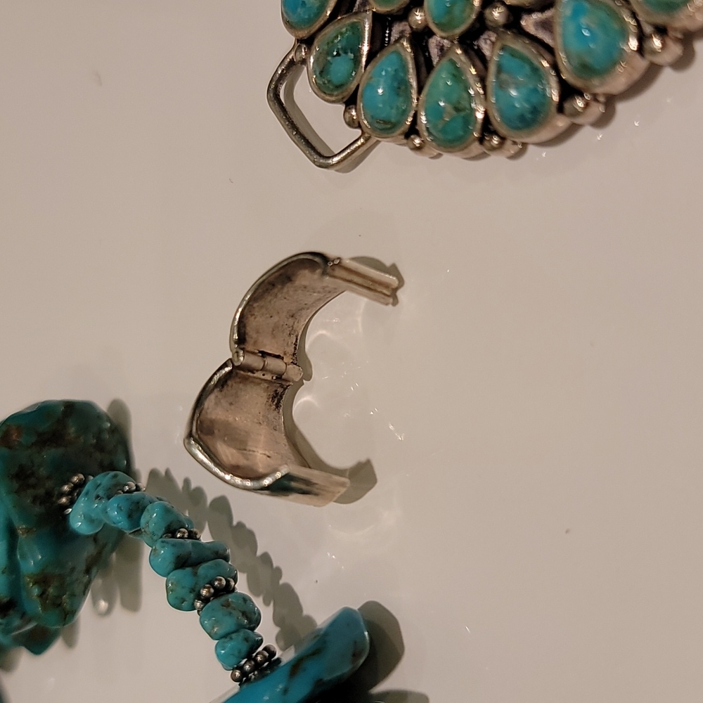 RARE Barse Turquoise & Silver Necklace with Detachable Pendant - Picture 12 of 12